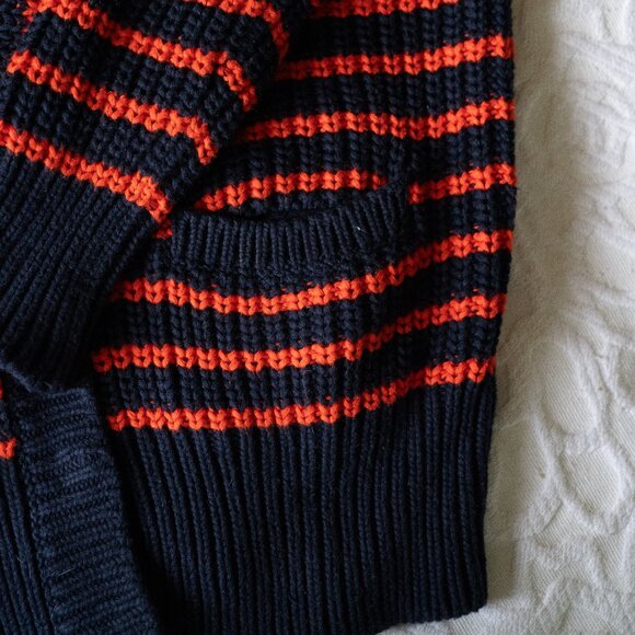 Tommy Hilfiger Red and Blue Waffle Knit Cardigan Sweater Sz M - Picture 3 of 5